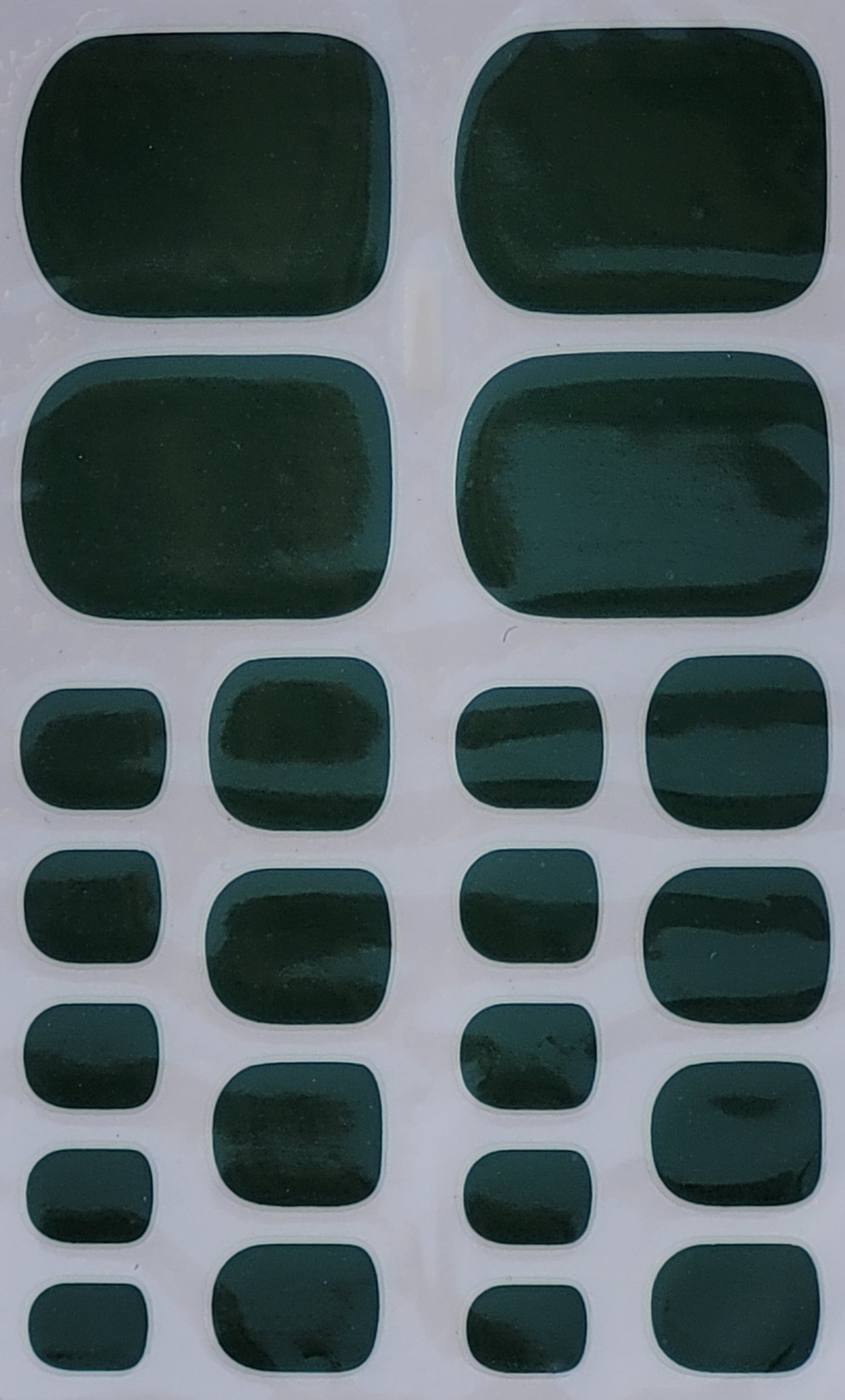 Bottle green Toe nail polish wraps