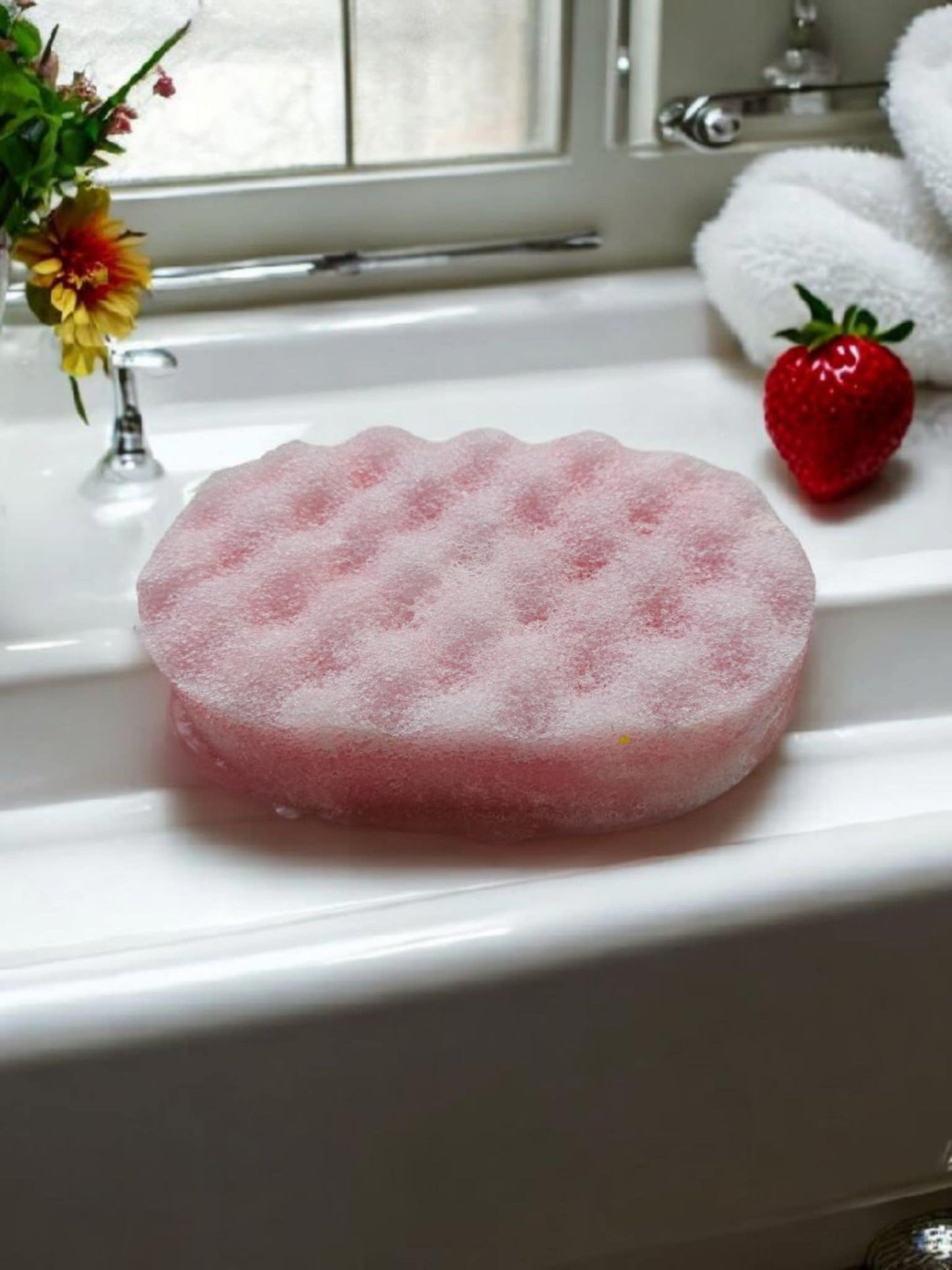 Strawberry Bon bon soap sponge