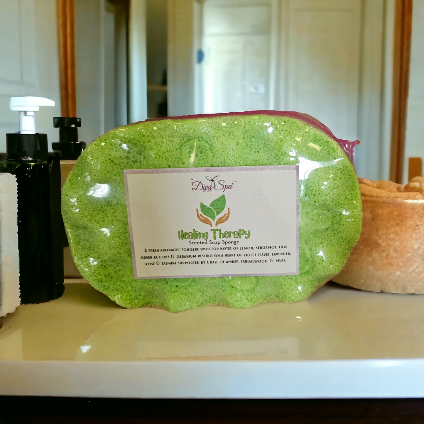 Healing therapy soap sponge