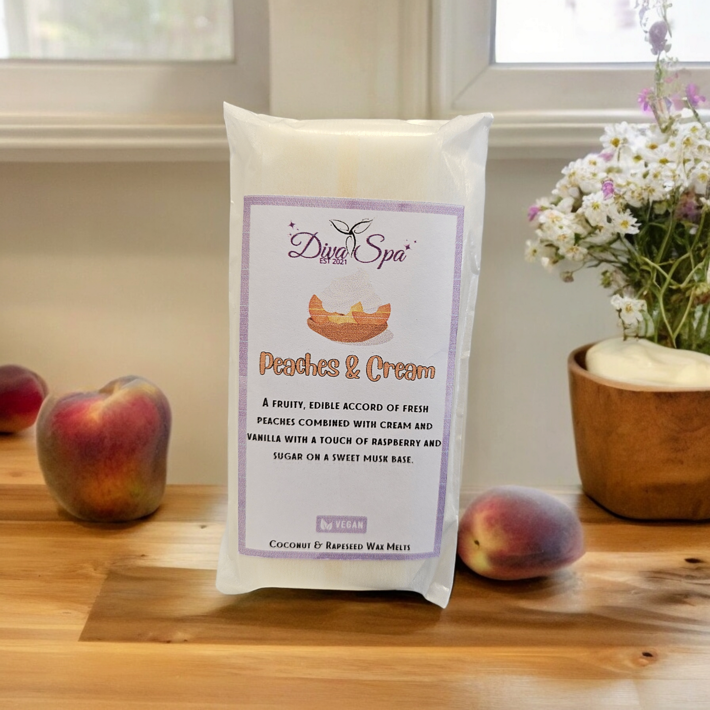 Peaches and cream wax melt