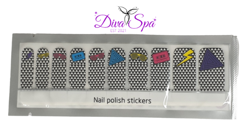 Retro Design Nail Polish Wrap