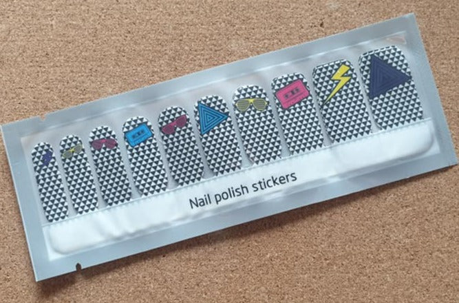 Retro Design Nail Polish Wrap
