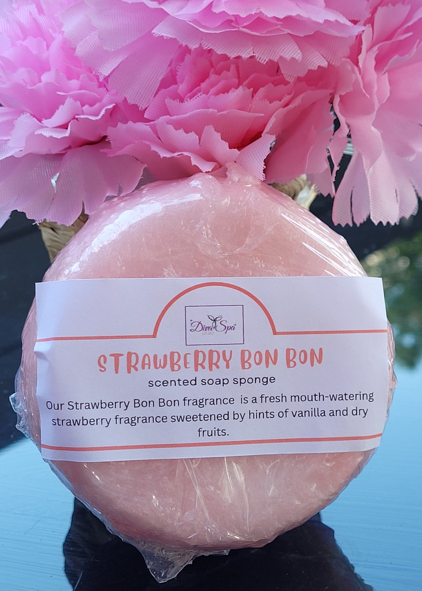 Strawberry Bon bon soap sponge