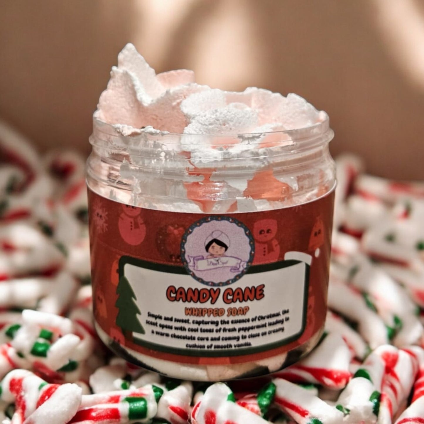 Candy Cane Whipped Soap