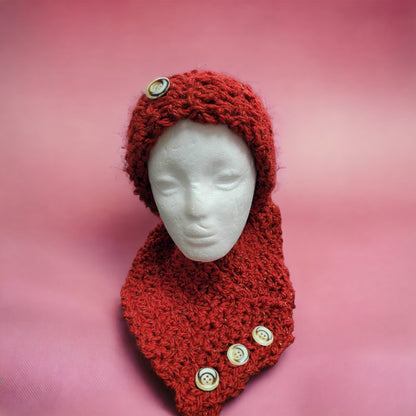 Handmade Crochet Hat & Cowl