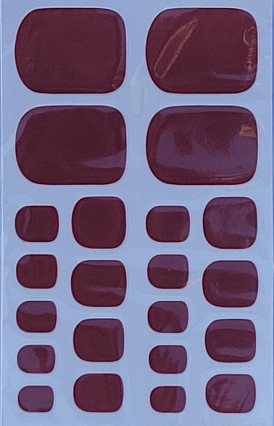 Chocolate Toe nail polish wraps