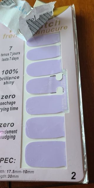 Lilac Solid Colour Nail Polish Wrap